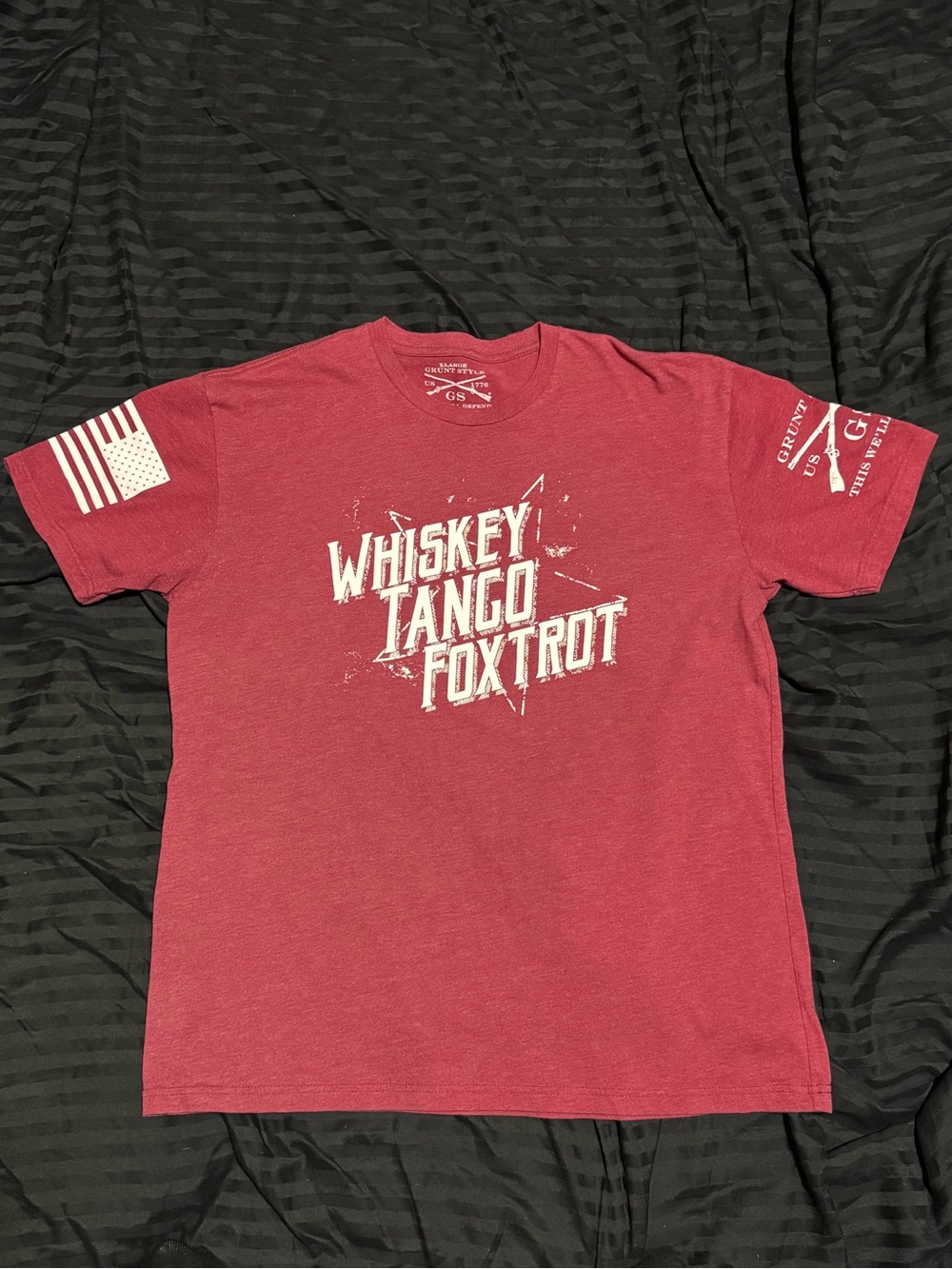 Grunt Style Red 'Whiskey Tango Foxtrot' Graphic Tee - Men